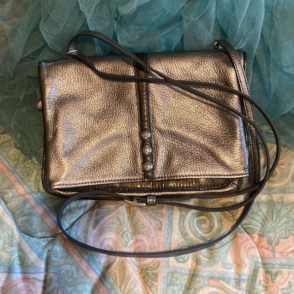 Brighton Handbags - BRIGHTON ASHER organizer bag. Pewter/Grey cross body LIKE NEW condition